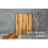 5pc 15.75 in. Reversible Teak Cutting Board Set - 4 of 4