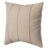 16" Handwoven Cotton Throw Pillow Cover Flat Natural Design