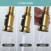 WOWOW Double Handle Bridge Kitchen Faucet with 3-Spray Patterns and 360 Degrees Rotation Spout - 4 of 4