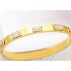 Anna-Kaci 18K Gold Plated Crystal Rhinestone Bangle Bracelets for Women with Cubic Zirconia Stainless Steel Bracelet for Valentines, Birthday - 3 of 4
