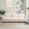VYNXARIA Chenille Sectional Sofa with Bluetooth Speaker,Comfy Cloud Couch Set£¬Beige - 3 of 4