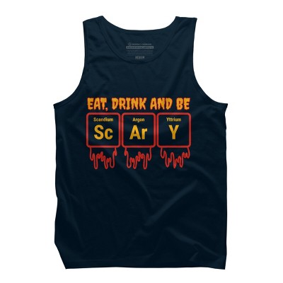 Men's Design By Humans Funny Periodic Element Chemistry Halloween Science By Luckyst Tank Top