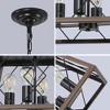 Farmhouse Chandelier Light with 4-Light, Retro Industrial Hanging Light Fixtures With Chain For Dining Room Kitchen Island Living Room (No Light Bulb) - 2 of 4