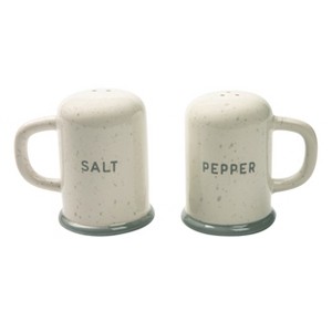 Transpac Spring Camping Mugs Dolomite Salt and Pepper Shakers Collectables White 3.75 in. Set of 2 - 1 of 4