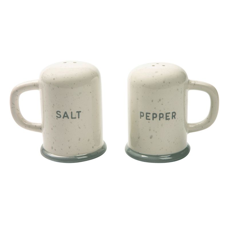 Transpac Spring Camping Mugs Dolomite Salt and Pepper Shakers Collectables White 3.75 in. Set of 2, 5 of 6