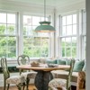 LLHZSY 1-Light Macaron Green Arc Combination Iron Pendant Chandelier 
-13 3/4"W - 2 of 4