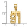 Black Bow Jewelry 14k Yellow Gold, Varsity Collection, Small D/C Pendant Number 91 - 2 of 3
