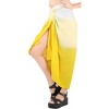 LA LEELA Women's Beach Wrap Bikini Swimwear Cover up Skirt Bathing suit Summer Wraps Sarong Swimsuits for Women One Size Yellow, Tie Dye Design - 2 of 4