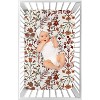 Sweet Jojo Designs Girl Baby Fitted Mini Crib Sheet Boho Floral Wildflower Rust Orange Ivory Off White - 3 of 4