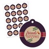 Big Dot of Happiness Friends Thanksgiving Feast - Friendsgiving Party Favor Gift Tags (Set of 20) - 2 of 4
