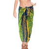 LA LEELA Women's Beachwear Sarong Coverups Bikini Skirt Swim Cover Up Summer Wraps Swimwear Beach Wrap Skirts for Women One Size Green,Abstract - 3 of 4