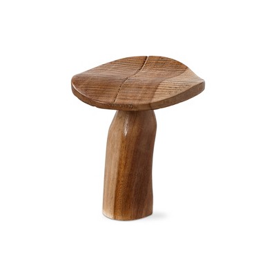 tagltd Wood Mushroom Decor Small