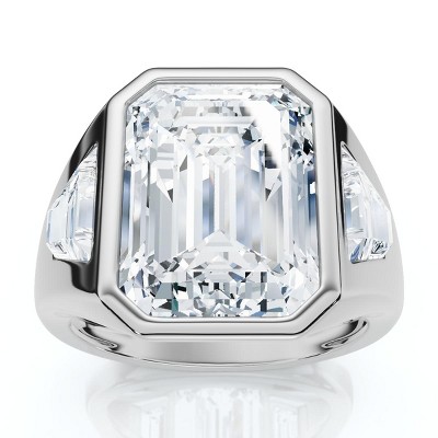 Pompeii3 Certified Men's 7Ct Anniversary Pinky Ring 14k Gold or Platinum Lab Created