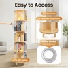 YIYIBYUS 2 Tiers 4-Side Revolving Bookcase Rotating Bookshelf Tower - 4 of 4