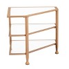 Jaymes Metal/Glass Corner TV Stand - MS5724 - Gold - SEI - 3 of 4