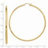Black Bow Jewelry 2.75mm x 65mm Polished 14k Yellow Gold Domed Round Hoop Earrings - 4 of 4