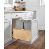 Rev-A-Shelf Wood Pull-Out Single Trash Bin Waste Container with Undermount Soft Close Full Extension Slide System, Natural Maple - 2 of 4