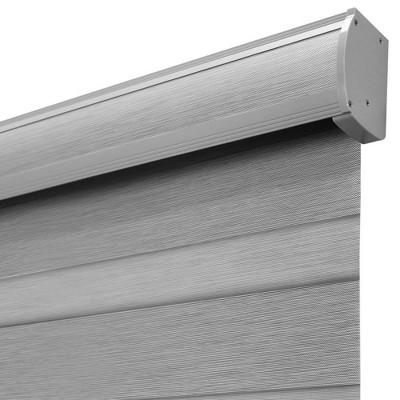 Gray Polyester Blackout Cordless Zebra Roller Shade