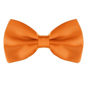 Allegra K Men's Pre-tied Solid Adjustable Classic Tuxedo Wedding Bow Ties - 1 of 4