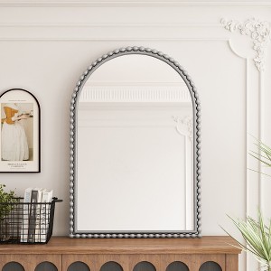VYNXARIA 35"x24" Iron Art Arch Vintage Vanity Mirror, Wall Hanging, Placed On The Table, Suitable For Living Room, Bedroom, Bathroom (Silver) - 1 of 4