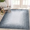 Area Rug Modern Ombre Bordered Machine Washable Rug for Living Room Bedroom Border Gradient Stain Resistant Accent Rug - 3 of 4