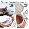 StorageBud Fine China Storage Containers, Durable Dinnerware Storage Set, Hard Shell Quilted Dish Storage Boxes with Felt Dividers - 4 of 4