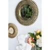 Wooakway 13.2"H Accent Mirror Floral Wall Mirror Novelty Bathroom/Vanity Mirror Gold - 3 of 4