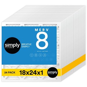 Simply Air Filters, MERV 8, 24 Pack, Furnace Air Filter for HVAC - 1 of 4