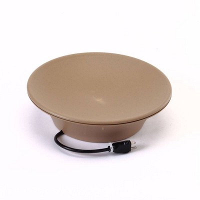 Birds Choice 3" Deck or Pole Mountable Heated Bird Bath Bowl Beige: Weather-Resistant, 5lb Capacity, 24" Stand Height