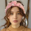 Wrapables Wide Knotted Headbands, Top Knot Headbands for Women and Girls, Jewel Pink - 4 of 4