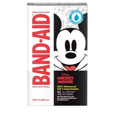 Band-Aid Disney Mickey Mouse Waterproof Bandages - 15ct