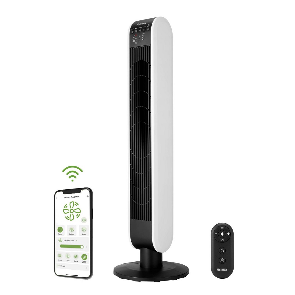 Photos - Fan HOLMES 40" Oscillating Wi-Fi connect Designer Series Tower  