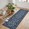 Washable Floral Rugs for Living Room Area Rugs Non Slip Low Pile Carpet for Office Bedroom Kids Room Bedside - 4 of 4