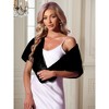 INSPIRE CHIC Women's Retro Winter Bridal Wedding Cropped Faux Fur Shawls - 2 of 4
