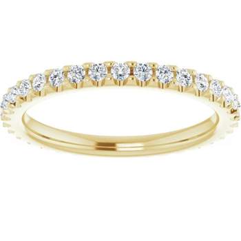 Pompeii3 3/8ct Diamond Eternity Ring 14k Yellow Gold Womens Stackable Wedding Band