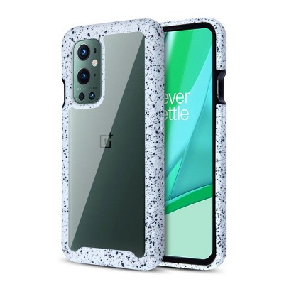 MyBat Splash Hybrid Case Compatible With Oneplus 9 Pro - Highly Transparent Clear / White