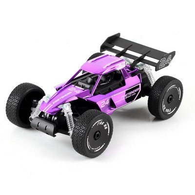 INFURNIC Toy Vehicles Spray Light RC Racer Remote Control Racing Car Thrilling Action Fun for Kids, Purple, 8.19"*4.1"*7.22"