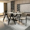 LeisureMod Savor Modern Dining Chair – Upholstered Side Chairs with Curved Back and Iron Frame Mid-Century Kitchen & Dining Room Chairs Set of 2 - 3 of 4