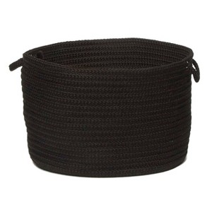 Colonial Mills Simply Home Solid - Black 14"x14"x10"  100% Polypropylene Round - 1 of 4