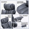 Efomao Desk Office Chair 400LBS, Big and Tall PU Leather Computer Chair, Executive Office Chair with Footrest and Lumbar Support (Dark Grey) - 3 of 4