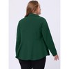 Agnes Orinda Women's Plus Size High-Low Peplum Button Work Elegant Blazers - 4 of 4