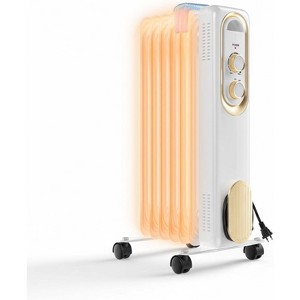 Mydepot Oil Filled Radiator Heater for Indoor Use, Portable Large Room Radiant Space Heater 1500W - 1 of 4