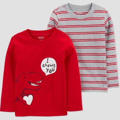 Carter's Just One You®️ Toddler Valentine's Day Dino T-Shirt - Red