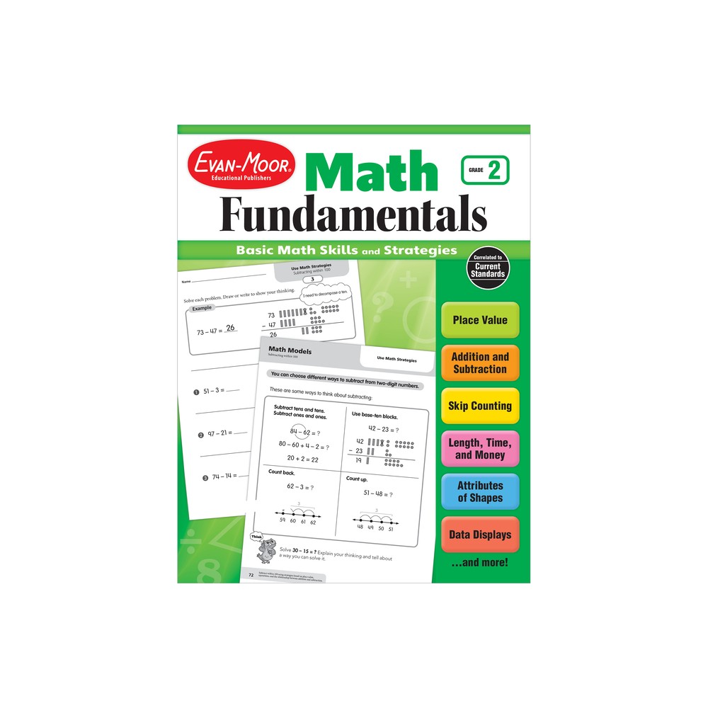 Math Fundamentals, Grade 2 - by Evan-Moor Educational Publishers (Paperback)