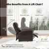 COLAMY Power Lift Recliner Chair with Remote Control, Electric Lift Reclining Chair with Side Pocket-Charcoal - image 3 of 4