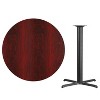 Emma and Oliver 42" Round Laminate Table Top with 33"x33" Bar Height Table Base - 2 of 2