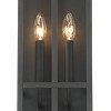Possini Euro Design Metrix 20" High Farmhouse Rustic Rectangular Outdoor Wall Light Fixture Mount Porch House Exterior 2-Light Black Clear Glass Shade - 3 of 4