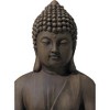 John Timberland Sitting Buddha Statue Sculpture Zen Decor Outdoor Garden Front Porch Patio Yard Outside Dark Sandstone Faux Stone Finish 29 1/2" High - 3 of 4