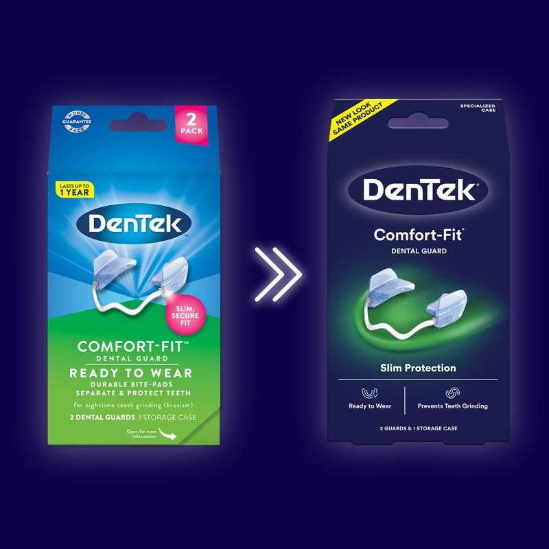 DenTek Comfort-Fit Dental Guard for Nighttime Teeth Grinding - 2ct with Storage Case, 3 of 10