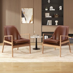Sapphtopaz Modern Accent Chair with Upholstered Reading Lounge Chair, Armchair Comfy Chair for Living Room - 1 of 4